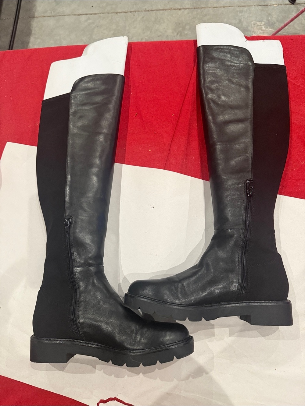 Nine West Black two toned Over-the-Knee  Sole Boots